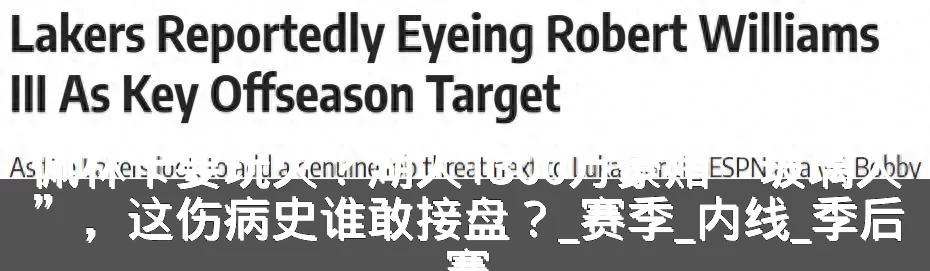 佩林卡要玩火？湖人1300万豪赌“玻璃人”，这伤病史谁敢接盘？_赛季_内线_季后赛